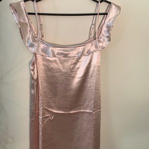 Pink Satin mini dress